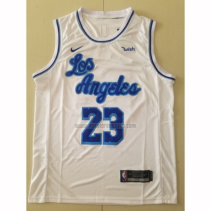 Camiseta Los Angeles Lakers Lebron James NO 23 Classic 2019-20 Blanco